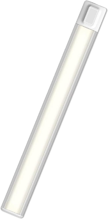 مصباح LED من بروميت بطول 40 سم مزود بمستشعر حركة، سطوع 100 لومن، مصابيح LED موفرة للطاقة بقدرة 4 واط، بطارية قابلة لإعادة الشحن عبر منفذ USB-C بسعة 2000 مللي أمبير، مثالي للاستخدام أسفل الخزائن
