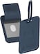Promate HushTag Smart Leather Luggage Tag with Apple Find My Tracker, RFID Protection, Wireless Charging, 90DB Alert, 6-Month Battery, Slim Durable Design, Bluetooth 5.2 For Apple Devices Only - Black