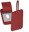 Promate HushTag Smart Leather Luggage Tag with Apple Find My Tracker, RFID Protection, Wireless Charging, 90DB Alert, 6-Month Battery, Slim Durable Design, Bluetooth 5.2 , Burgundy Red