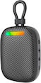 Promate Tingz CrystalSound Wireless Bluetooth 5.4 Speaker, 7W Loud Stereo Sound, RGB Light Modes, Waterproof IPX6, TWS Dual Pairing, TF/USB/AUX/FM, Built-in Mic, 1800mAh Battery, 10M Range Black