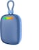 Promate Tingz CrystalSound Wireless Bluetooth 5.4 Speaker, 7W Loud Stereo Sound, RGB Light Modes, Waterproof IPX6, TWS Dual Pairing, TF/USB/AUX/FM, Built-in Mic, 1800mAh Battery, 10M Range Blue