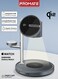 Promate Synergy-3 4-in-1 QI2 Certified MagSafe Charging Station, 15W Wireless For iPhone 12 to16, Apple/Samsung Watch, AirPods, w/ Night Lamp, Magnetic Ring, Zinc Alloy, 25.5W Total Output - Black
