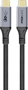 Promate PowerBolt5-80G USB4 Cable 80Gbps Data Transfer, 240W Power Delivery, 8K Ultra HD Display Support, USB-C to USB-C 1.2M Cable, Compatible with Thunderbolt 5, Durable Build Black