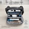 Promate UrbanPouch-Pro Multi-Pocket Tech Pouch with Biometric Fingerprint Lock, 2.1L Capacity, Waterproof Ripstop Nylon, YKK Zipper, Leather Card Slot, Dual Handles, USB-C Recharge, 3-Month Standby, Stylish Diamond Design