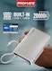 20000mAh Power Bank with Built-in USB-C Cable, 35W PD Fast Charging Portable Charger with TFT Smart Display, 3-Port, USB-C, USB-A for iPad, iPhone 17/16 Series, Samsung S25 Ultra, Airpods and More - White