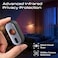 Promate InfraSense Portable Hidden Camera Detector with Infrared Lens Detection, Red Light Scanner, 80dB Anti-Theft Alarm, Emergency Siren, LED Flashlight, Rechargeable Privacy Protection, Black