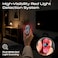 Promate InfraSense Portable Hidden Camera Detector with Infrared Lens Detection, Red Light Scanner, 80dB Anti-Theft Alarm, Emergency Siren, LED Flashlight, Rechargeable Privacy Protection, Black