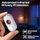 Promate InfraSense Portable Hidden Camera Detector with Infrared Lens Detection, Red Light Scanner, 80dB Anti-Theft Alarm, Emergency Siren, LED Flashlight, Rechargeable Privacy Protection, White