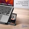 Promate AirBase-2 Laptop Cooling Pad with 3 Silent Cooling Fans, Adjustable Ergonomic Height Stand, Dual USB-C Connectivity, Integrated Phone Holder, LED Lighting, Metal Mesh Design for Laptops