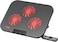 Promate AirBase-2 Laptop Cooling Pad with 3 Silent Cooling Fans, Adjustable Ergonomic Height Stand, Dual USB-C Connectivity, Integrated Phone Holder, LED Lighting, Metal Mesh Design for Laptops