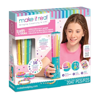 Make It Real Swift Clicks Heishi Bracelet Maker DIY Kit (2047 Pieces)