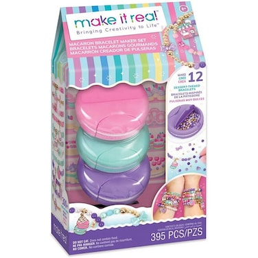 Make It Real DIY Macaron Bracelet Maker Kit (395 Pieces)