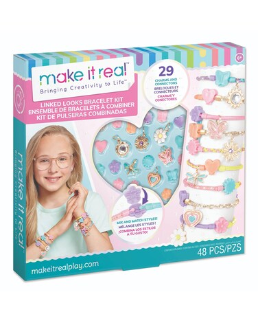 Make It Real DIY Linked Looks Bracelet Making Kit (48 Pieces)