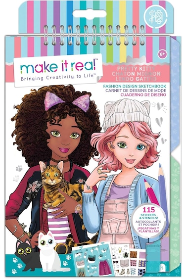 Make It Real Fashion Design Sketchbook Pretty Kitty 3204