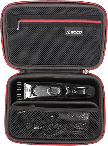 RLSOCO Hard Case for Braun Hair Clippers HC5010/HC7390/HC5330/HC5050/HC5090 &amp; Panasonic Pana Haarschneider ER-DGP84   Compact Design with YKK Zipper &amp; Scratch Protection (Case Only)