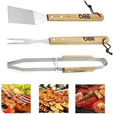 LTR L1001 BBQ Skewer Set – 6-Piece Stainless Steel Set, 42cm, Reusable & Durable