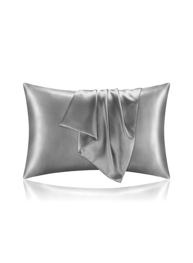 Pieces Soft and Smooth Satin Silk Pillowcase for Hair and Skin Health 51*102cm Breathable Bedding Pillowcase for Home Grey