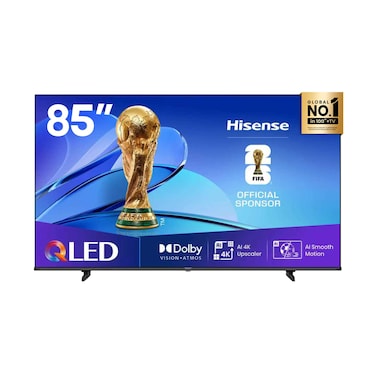 تلفزيون هايسنس 85 بوصة Q61Q QLED 4K الذكي (إصدار 2025 - نسخة الإمارات)  
تلفزيون ذكي QLED بحجم 85 بوصة مع نظام VIDAA، شريط الألعاب Game Bar، مُحسّن الذكاء الاصطناعي 4K AI Upscaler، تقنية Dolby Vision وDolby Atmos، تقنية AI Smooth Motion، شريط الألعاب Game Bar، التحكم الصوتي - 85Q61Q