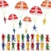 Parachute Toy Pack of 20 Pcs, Multicolor - Free Flying Parachute Toys for Kids Boys and Girls, Age 3+, 20 Pieces, Lightweight, Plastic and Thread Material