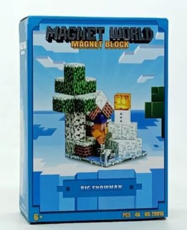 Colorland -Magnet World Magnetic Block Big Snowman 46-Pcs T9916
