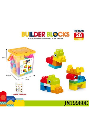 Kids Home Toys Builder Blocks with 28 Pcs Accessories 188-686A