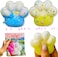 2pcs Big Size Squishy Cat Paw Squeeze Toy with 10 Mini Fluffy Balls, Kawaii Soft Stress Relieving Fidget Toy, Cute Sensory Toy for Kids, Teenagers, Adults, Birthday Gift, Portable Fun