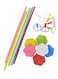 Reusable Colored Balloon Stick Stand Kit with Table Base, 6-Piece Balloon Column Holder