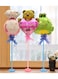 Reusable Colored Balloon Stick Stand Kit with Table Base, 6-Piece Balloon Column Holder