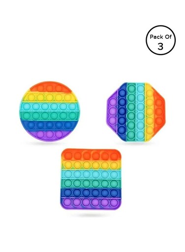 3-Piece Push Pop Bubble Sensory Fidget Toy Set