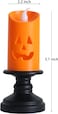 6PCS Pumpkin Candle Light, Orange Flameless Candle Lights LED Lamps Festival Decor Light for Halloween Party Table Centerpieces