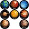 Solar System Outer Space Stickers Roll Pattern 500 Pcs per Roll Boys Girls Kids (Planets)