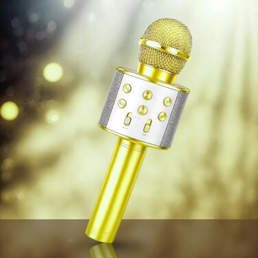 Wireless Bluetooth Karaoke Mic for Kids &ndash; 2-in-1 Singing Microphone Toy Set with Rechargeable Speaker   Birthday Gift for Boys &amp; Girls 3+ (Assorted)