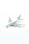 Die-Cast Aviation boeing 380 Airplane Toy - White and Blue Miniature Aircraft with Pull-Back Action