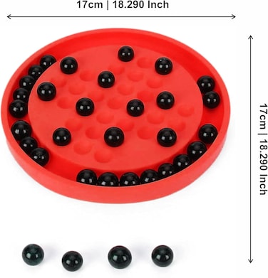 Brainvita Game, Mind Challenging Marble game Brainteaser Single Player Puzzle, Includes 33 Marbles, Best Solitaire return Gift for Kids, Teens &amp; Adults, Suitable for Ages 6+ Years