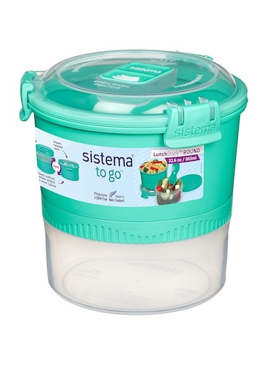 Sistema Lunch Stack To Go Round Teal