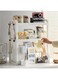 Expandable Countertop Organizer Shelf,2-Tier Kitchen Countertop Organizer Shelf,Cabinet Pantry Storage Shelves,Kitchen Spice Rack Organization and Storage for Kitchen Bathroom (2-Tier White)
