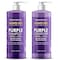 Natural Riches Purple Shampoo And Conditioner Set Sulfate Free Salon Grade For Silver Blonde And Platinum Hair. Removes Yellow &amp; Brass Tones. Blonde Shampoo For Silver Grey Highlighted Hair 16X2 Fl Oz