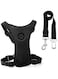 Pet Carrier Backpack, Dog Car Harness with Connector Strap, Adjustable Vest Harness, Breathable Mesh Fabric, Car Safety Seat Belt for Dogs and Cats (Black, Size L)