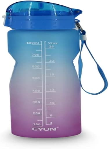 Water Bottle 900 ml with Time Marker Straw Strainer Tritan BPA Free for Fitness Gym Outdoor Sports Office water bottle school bottle
