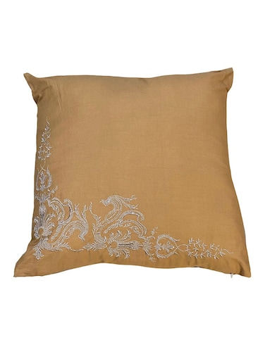 East Decorative Cushion , Size 45X45 Cm Gold - 100% Cotton Cover Microfiber Infill Bedroom Or Living Room Decoration Gold Standard Size