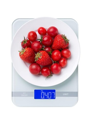 IBAMA Digital Kitchen Scale Multifunction Food Scale, Electronic Stainless Steel Scale with Hook Up Measures Weight in Grams and Ounces for Cooking Baking, Backlight LCD Display, Max 22lb / 10kg.