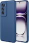 Case for Oppo Reno12 5G, Liquid Gel Rubber Bumper Case with Soft Microfiber Lining Cushion Slim Hard Shell Shockproof Protective Cover for Reno 12 2024 (Blue