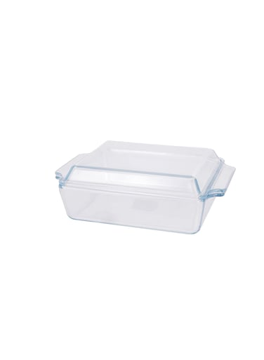 1.5 L Glass Baking Dish with Lid-RF12206/ Rectangle Tray Perfect for Baking and Serving/ Casserole with Easy Grab Handles/ Oven, Dishwasher and Freezer Safe Clear