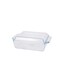 1.5 L Glass Baking Dish with Lid-RF12206/ Rectangle Tray Perfect for Baking and Serving/ Casserole with Easy Grab Handles/ Oven, Dishwasher and Freezer Safe Clear