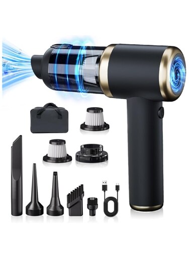 0TO1 TECH Car Vacuum Cleaner, Wireless Handheld Rechargeable Portable Vacuum Cleaner, 10 In 1 High Power Cordless Rechargeable Car Vacuum Cleaner, 2 Washable Filters, Suitable for Home/Car/Office