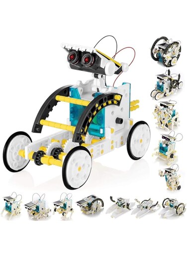 KIDWILL 13-in-1 Educational Solar Robot Kit for Kids, STEM Science Toy Solar Power Building Kit Puzzle DIY Assembly Battery Operated Robotic Set, for Kids Teens and Science Lovers