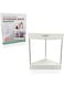 FRIZZOC 2 Tier Plastic Countertop Shelf Organizer Storage Rack, Multifunction Pantry Storage Organizer Kitchen Spice Rack Bathroom Shelf Organizer Tabletop Shelf Organizer-White