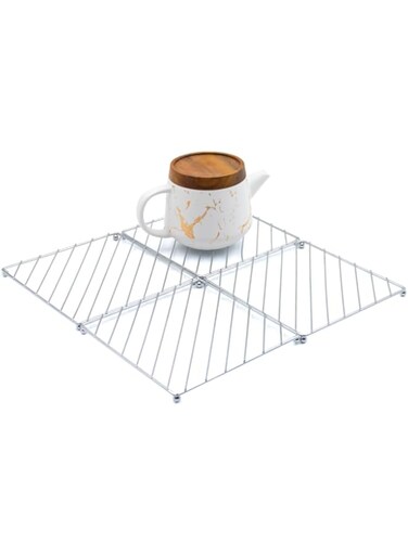 Stainless Steel Square Trivets, Set of 4 Coasters, Durable, Stylish Surface Protection for Kitchen &amp; Dining, Easy to Clean, Ideal for Hot Pots, Pans, Mugs, Glasses, and Everyday Use