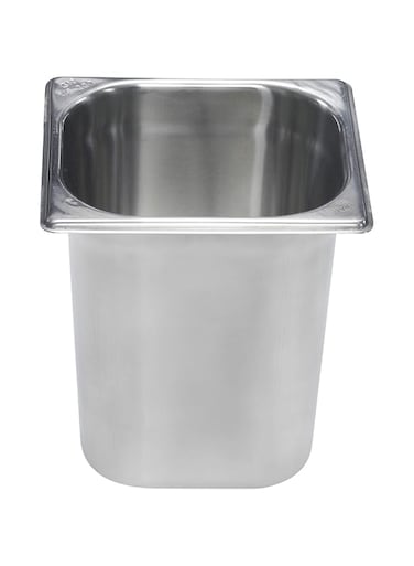 Raj Steel GN Pan, Silver, 176 MM X 162 MM X 200 MM, CS5755 - Gastronorm Pan , Catering Pan , Food Warmer Pan , Food Storage Container