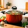 Kawashi 32 cm Extra‑Large Casserole Pot   Tempered Glass Lid with Steam Vent